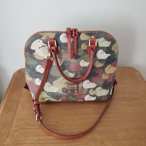 Dooney&Bourke Camo Duck Domed Satchel Bag
